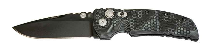Hogue EX-01 3.5" G-Mascus Black Cerakote G10 Frame Tread Folder Drop Point Blade