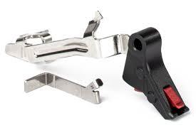ZEV PRO FLAT FACE TRIGGER BAR KIT, SMALL, BLK/RED