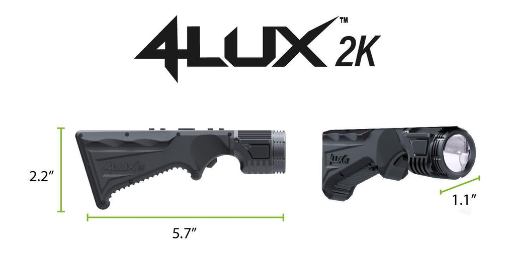 Viridian 4LUX 2K Angled Foregrip with Integrated Tactical Light and SAFECharge 2060 Lumens