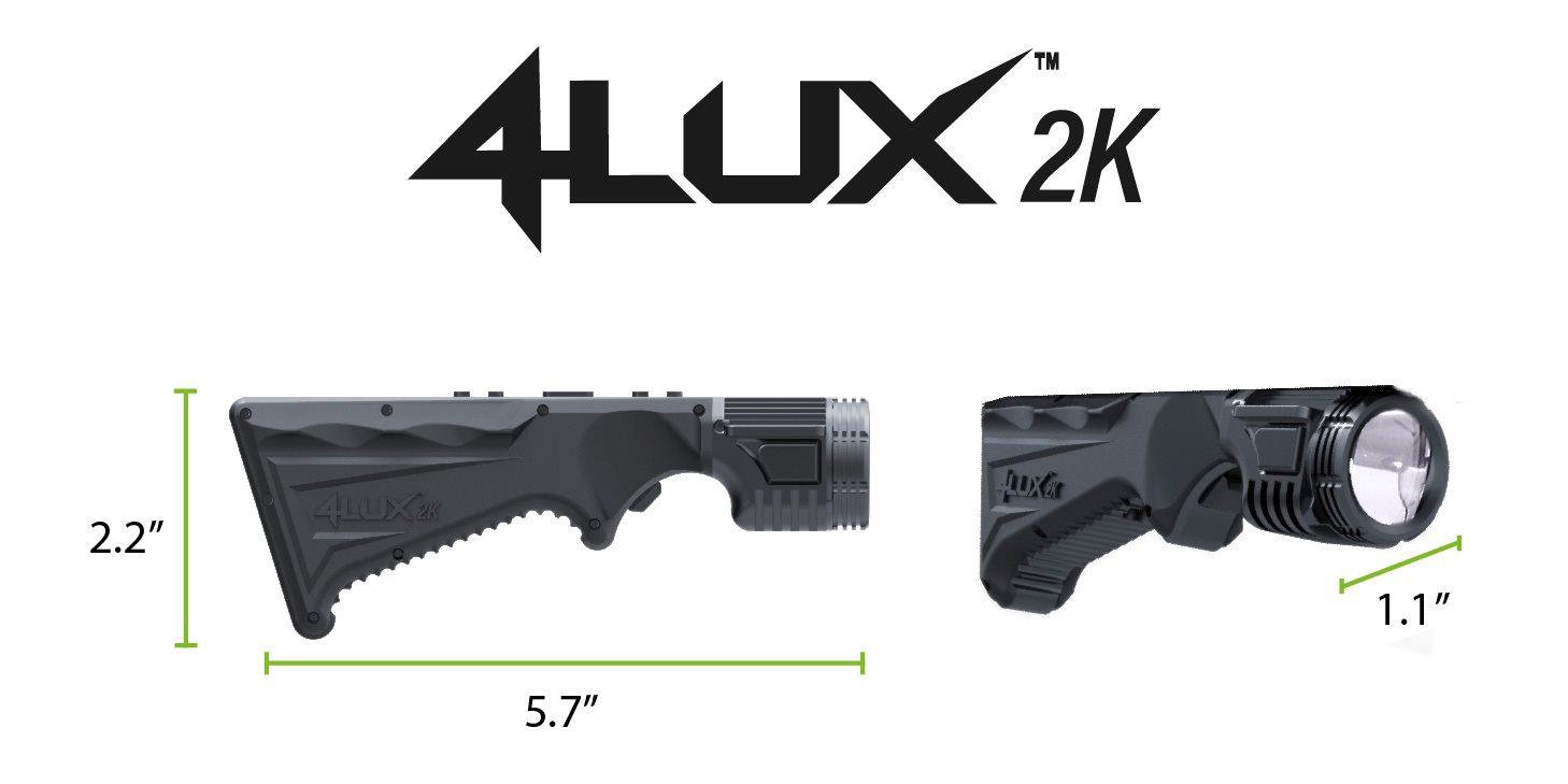 Viridian 4LUX 2K Angled Foregrip with Integrated Tactical Light and SAFECharge 2060 Lumens