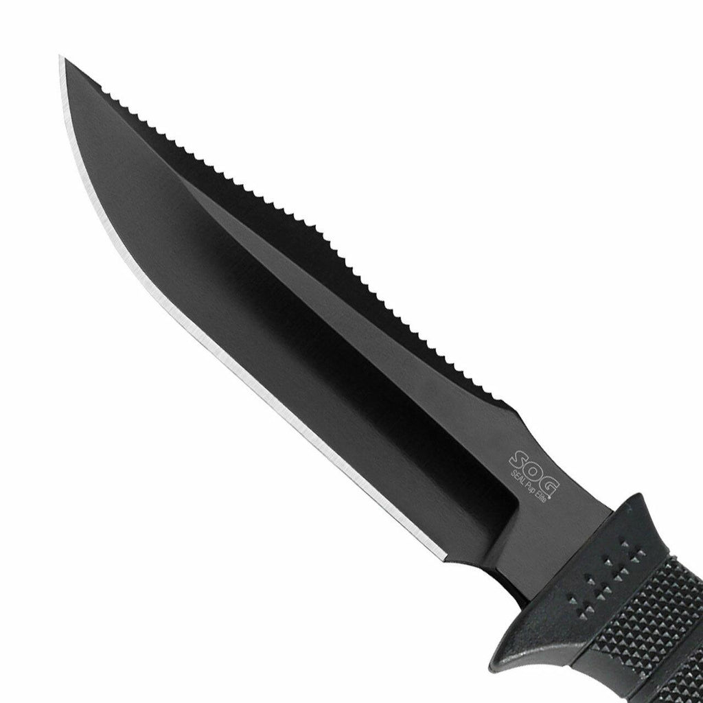 SOG SEAL Pup Elite Knife 4.85" Blade Black with Nylon Sheath