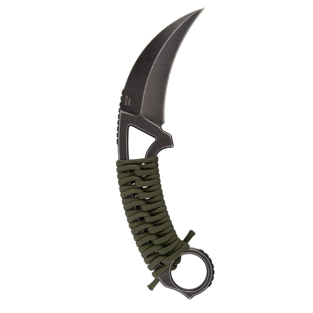 SOG Gambit XL Fixed Knife 4" Karambit Blade OD Green Box