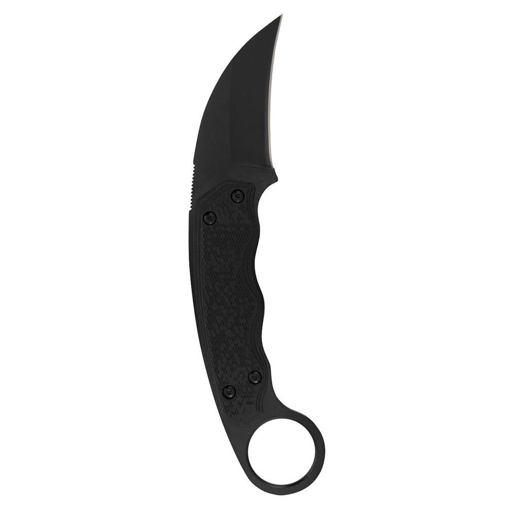 SOG Gambit Blackout Fixed Knife 2-3/5" Sheepsfoot Blade Black