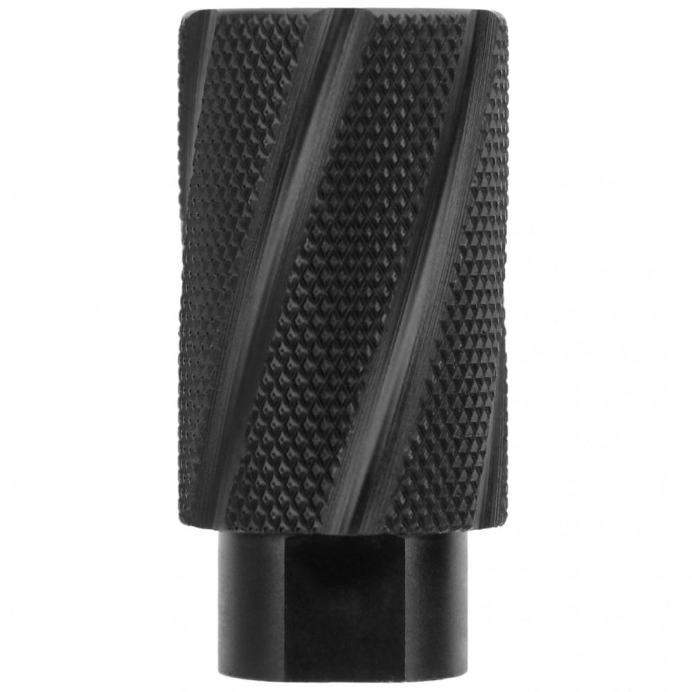 TacFire Knurled Linear Compensator Sound & Concussion Forwarder .223/5.56 1/2x28 Black