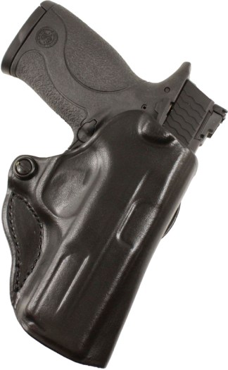 DESANTIS MINI SCABBARD HOLSTER - RH OWB LEATHER WALTHER CCP BLK