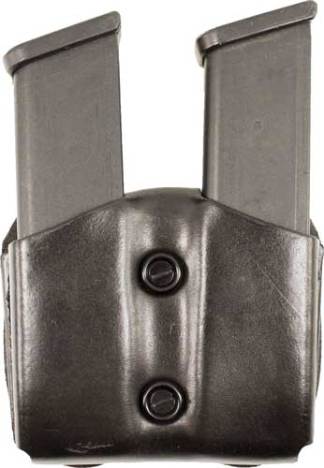 DESANTIS DOUBLE MAG POUCH OWB - LEATHER SIG P365 BLACK