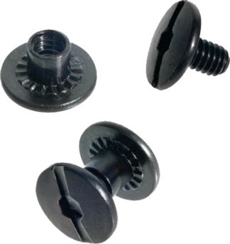 TOC CHICAGO SCREW SET - 6 PIECES BLACK