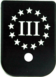 CRUXORD MAGAZINE BASE PLATE - 3% FLAG FITS MOST GLOCKS