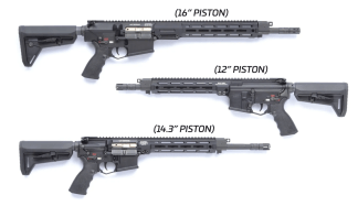 LMT® 5.56 NATO 16″ PISTON BARREL CHROME LINED COMPLETE UPPER AR PARTS KIT BLACK