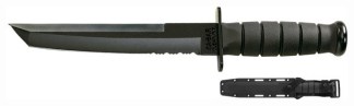 KA-BAR TANTO KNIFE - 8" W/PLASTIC SHEATH BLACK