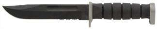 KA-BAR D2 EXTREME KNIFE - 7" SERR W/PLASTIC SHEATH