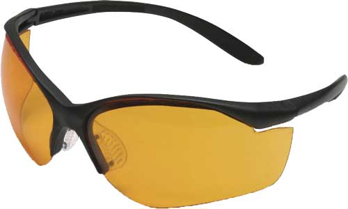 HOWARD LEIGHT VAPOR II GLASSES - BLACK FRAME/ORANGE LENS - Image 2