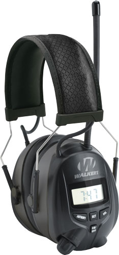 WALKERS MUFF WITH AM/FM RADIO - & PHONE CONNECTION 25dB BLACK