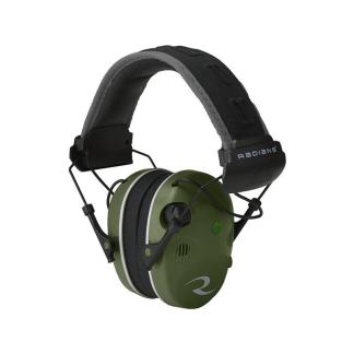 Radians Quad Mic Electronic Earmuff 3.5mm Stereo Jack 24NRR Military Green/Black