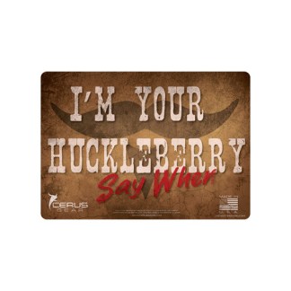 I'M YOUR HUCKLEBERRY HANDGUN PROMAT - BROWN, 12" X 17"
