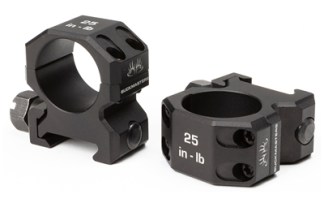 SIG BUCKMSTRS RINGS 1" ALUM LOW BLK