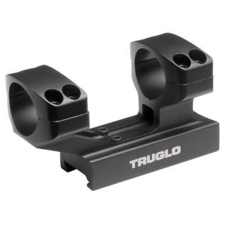 Truglo 1-Piece Reversible Picatinny/Weaver Tactical Scope Mount with 30mm Rings 1"H / 2-7/8L Base - Black